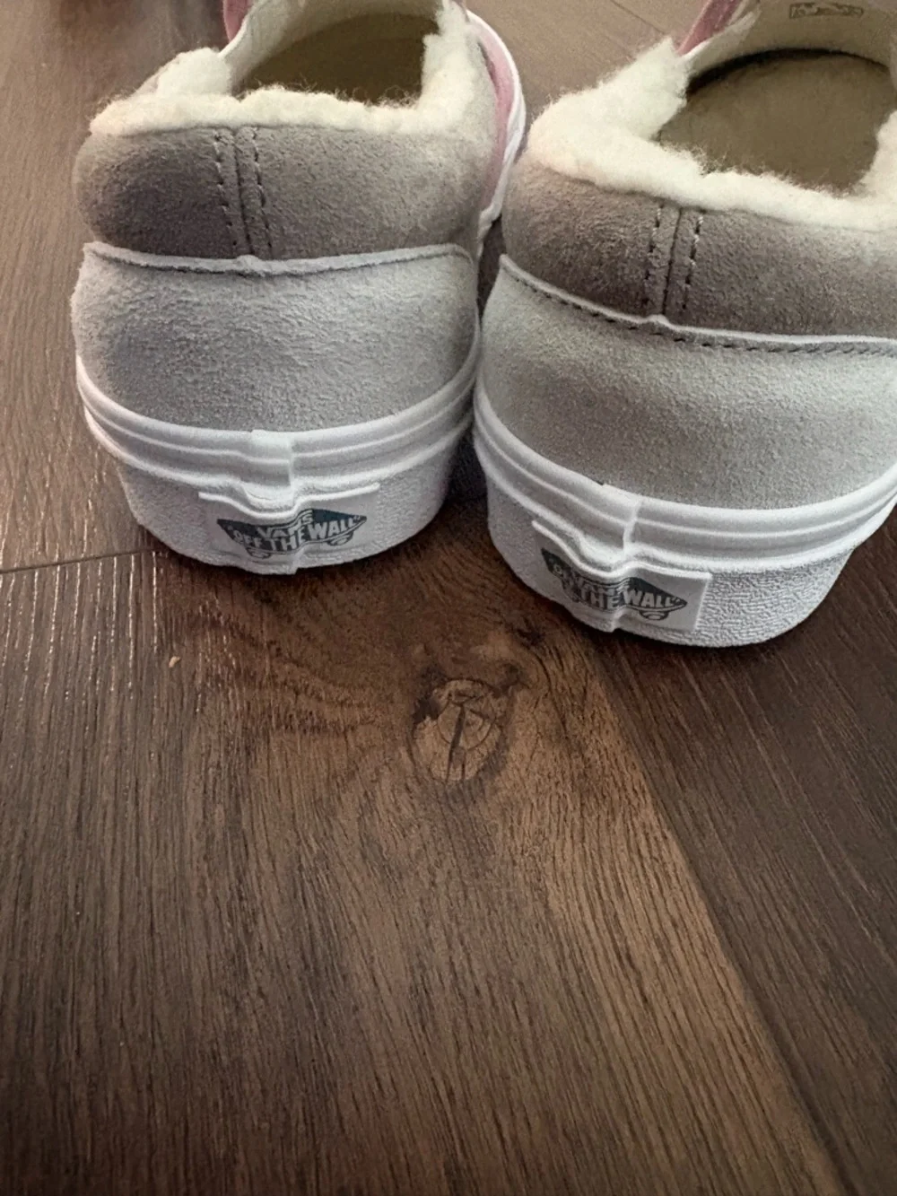 Vans Pink Suede Slip-On Sneakers with Sherpa Lining - Picture 3 of 3